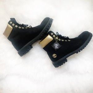 Black and Gold Waterproof Timberlands
